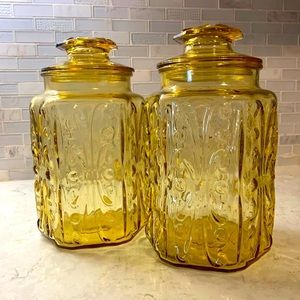 Pair of Vintage L. E. Smith Imperial Glass Jar(s) / Canisters